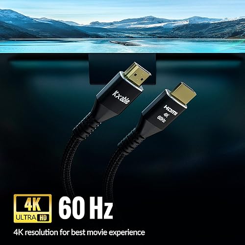 Miniatura 2 de Cable HDMI 4K de 35 pies (paquete de 2), cable HDMI 2.0 Ultra HD, conectores chapados en oro, 4K  60Hz, 2K, 1080P, HDCP 2.2, ARC, cables HDMI a