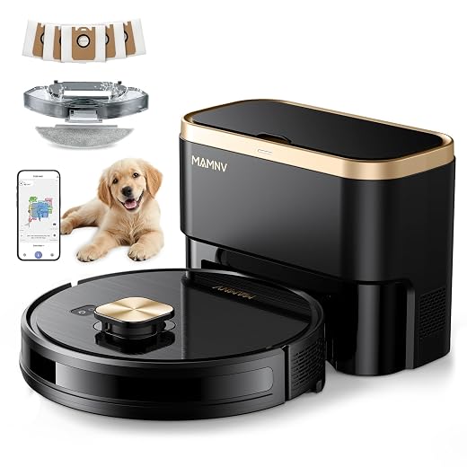 Robot Vacuum,11500Pa Suction,LiDAR Navigation,Self-Emptying,Pet Hair