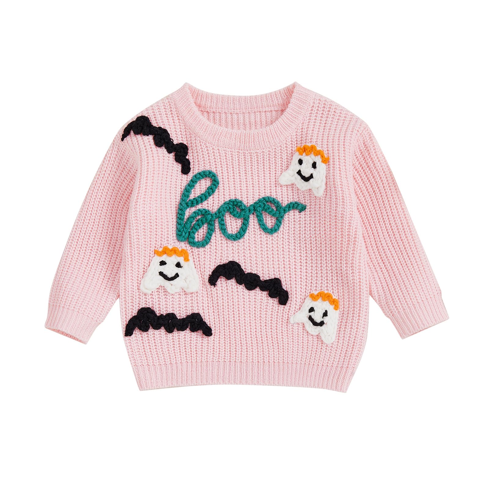 LSFYSZD Toddler Baby Girls Boys Halloween Pumpkin Sweaters Long Sleeve Crew Neck Winter Warm Knitwear Pullover Jumpers Top — view 72