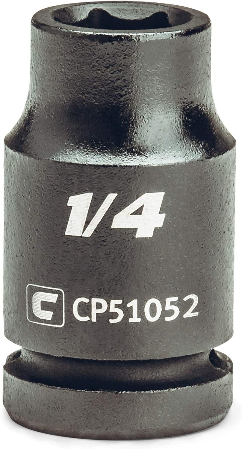 Capri Tools 1/4-Inch Shallow Impact Socket, 1/4-Inch Drive, 6-Point, SAE