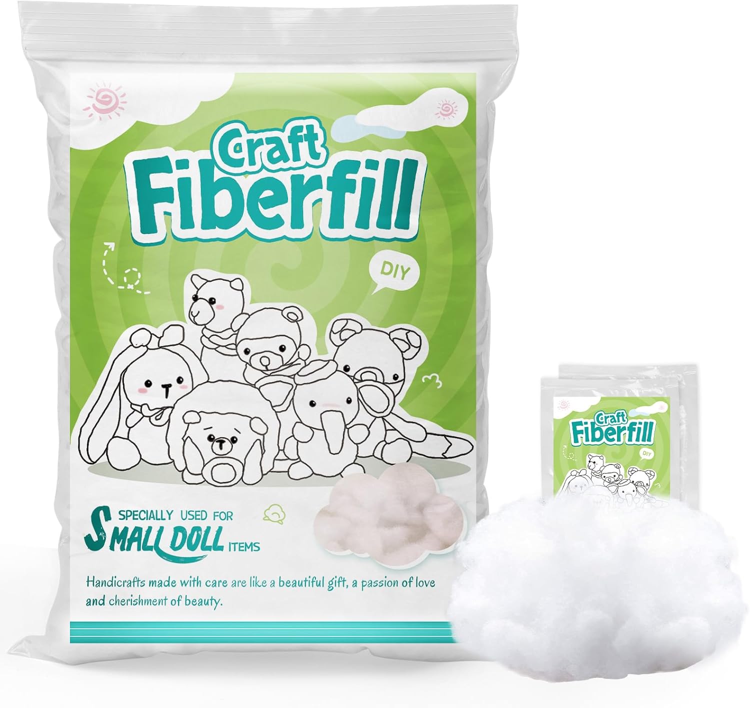 Fedmut Polyfill Stuffing, 50g/1.76oz Premium Polyester