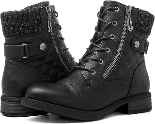 Women's Ankle Booties Fashion Combat Boots