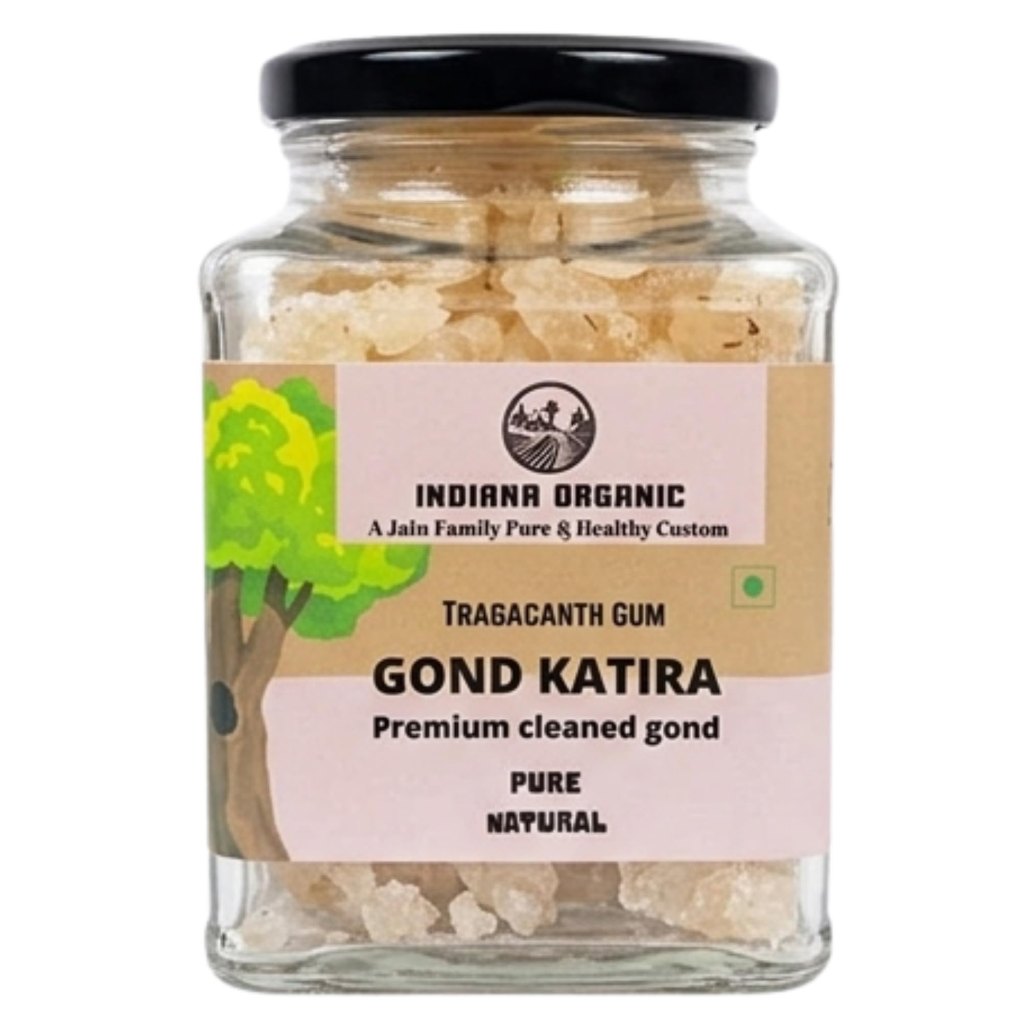 Indiana organic Gond katira | badam Pisin Almond Gum - 234 gram | Lab tested food grade pure gond katira almond pisin gum | tragacanth Crystals-image-40