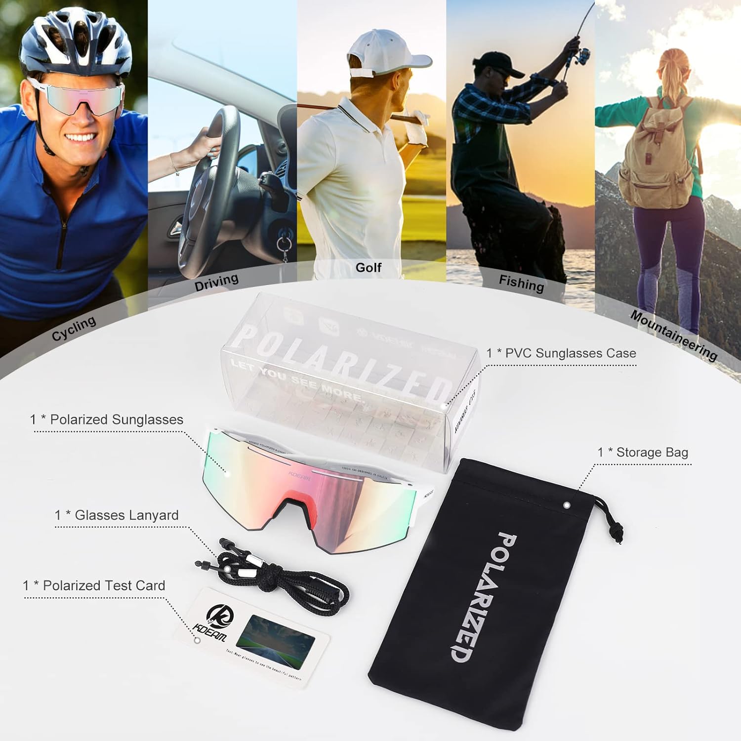 Polarized Sunglasses Women Men Sports Cycling Glasses Sports Eyewear Googles for Running Driving Baseball - Image 7