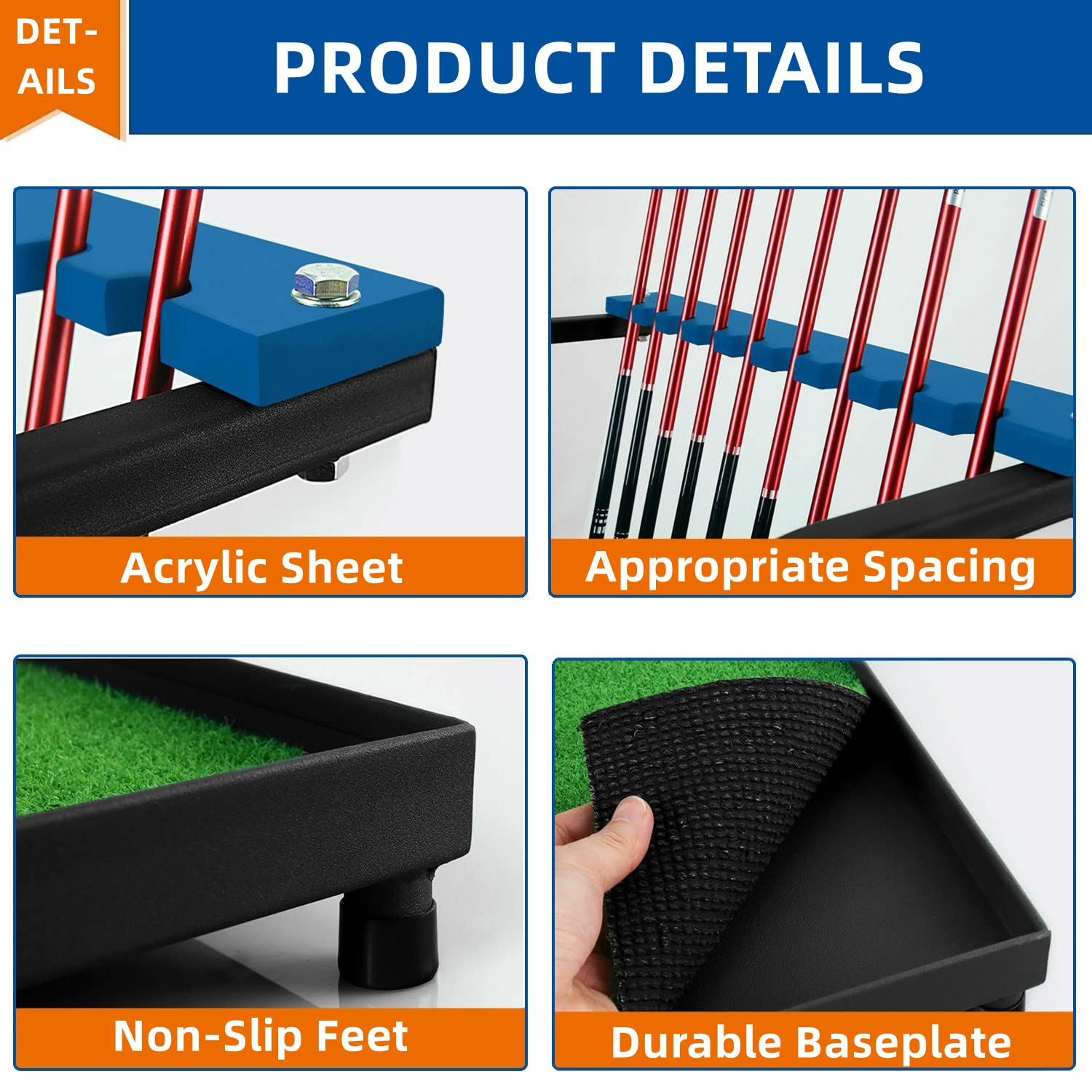 Putter Base Rack Snapklik.com : Golf Club Rack, Acrylic Golf Club Organizer Golf Putter ...
