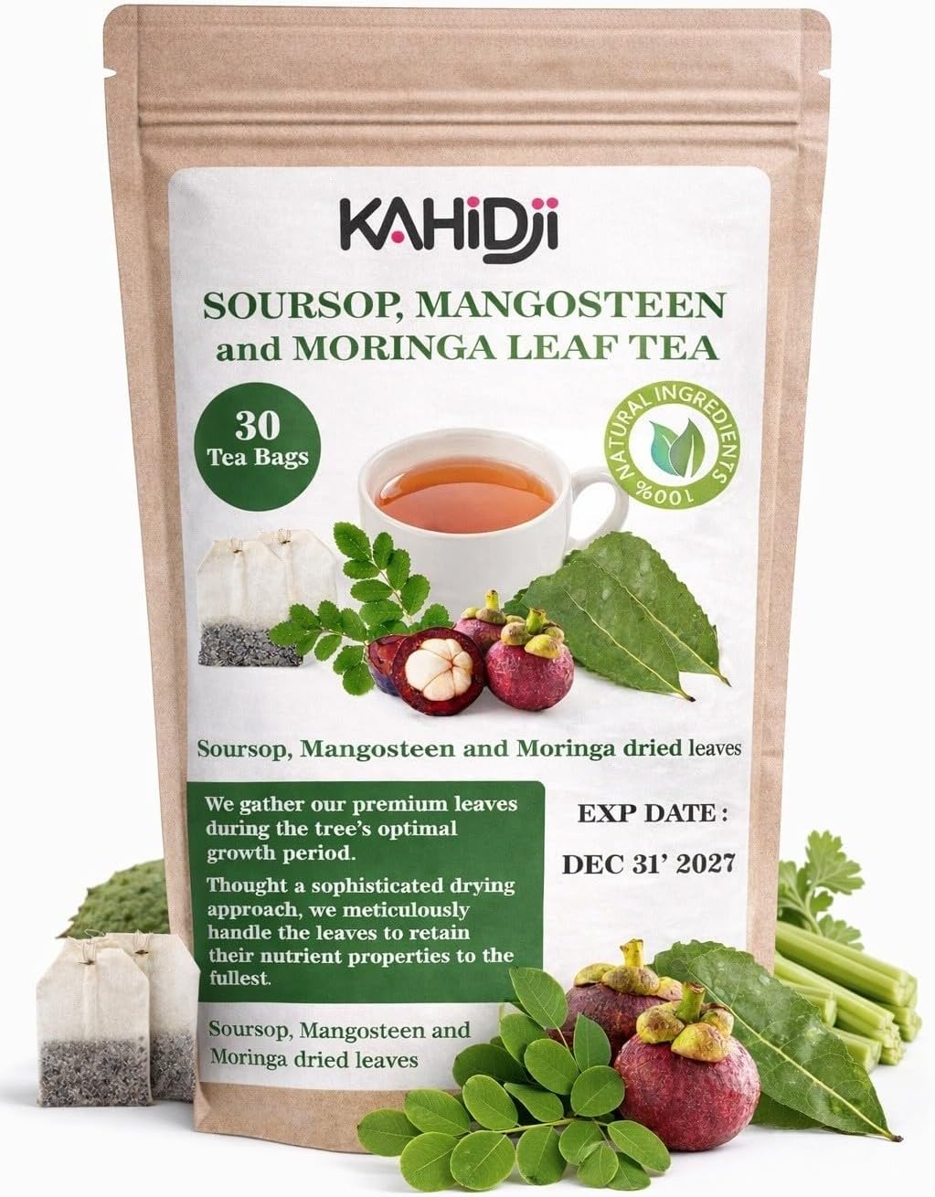 SOURSOP, MORINGA & MANGOSTEEN Peel Tea – 30 Premium Tea Bags