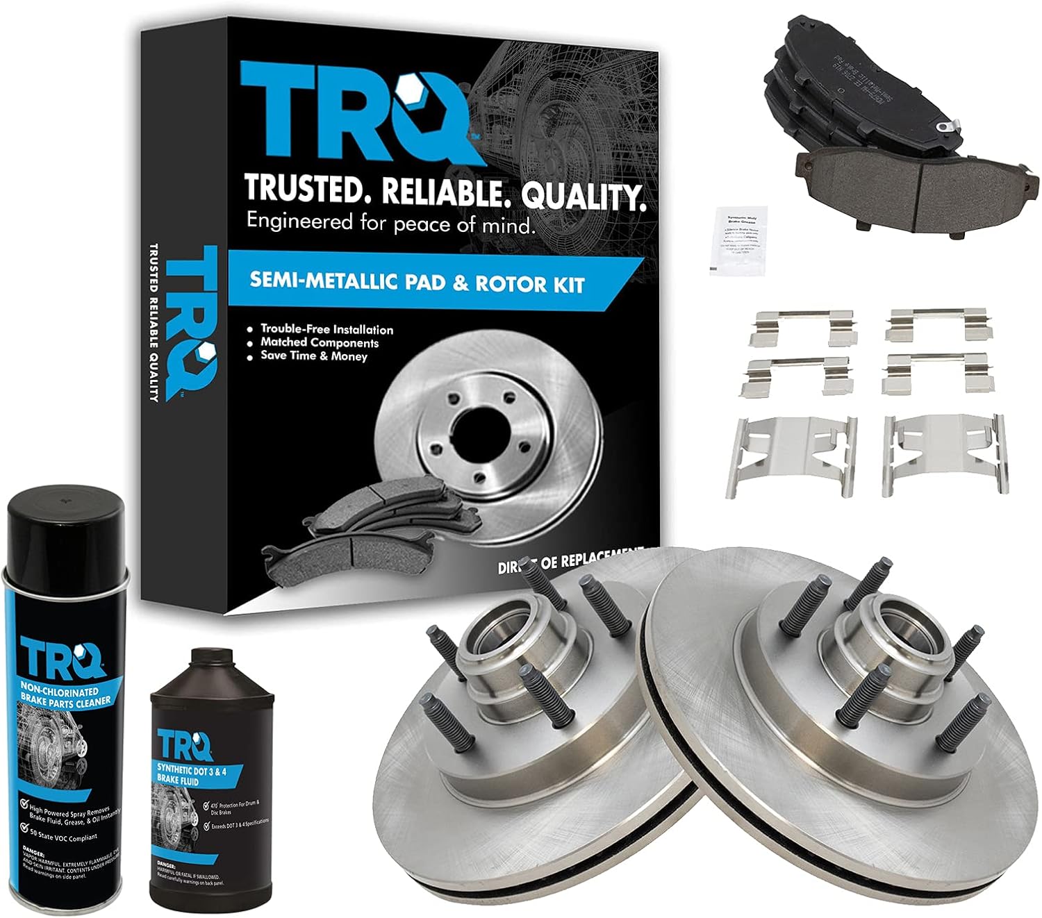 Front brake pad & rotor kit for Ford F-150 and Lincoln Blackwood