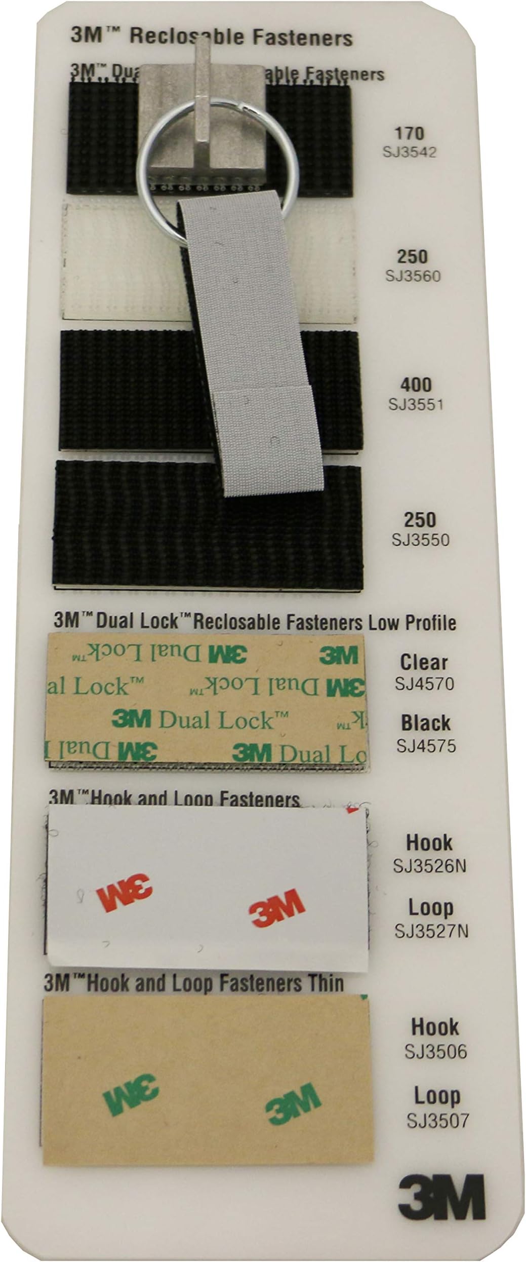 3MSJDEMO Dual Lock Reclosable Fastener Demo Board: 1/2 in. x 120 in. (Multiple Colors)