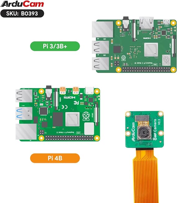 Arducam for Raspberry Pi Camera, 8MP IMX219 Auto Focus Camera Module with Motorized Lens, Software Precise Manual Focus for Raspberry Pi 5/4B/3B+, Zero, Zero 2w