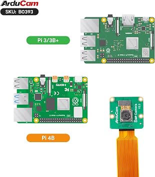 Arducam for Raspberry Pi Camera, 8MP IMX219 Auto Focus Camera Module with Motorized Lens, Software Precise Manual Focus for Raspberry Pi 5/4B/3B+, Zero, Zero 2w