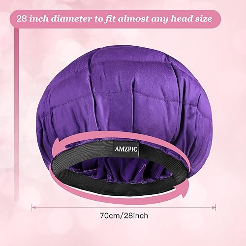 Miniatura 13 de Tapa térmica inalámbrica de acondicionamiento profundo, segura, tapa de calor para microondas para vaporizar, terapia de calor para el cabello