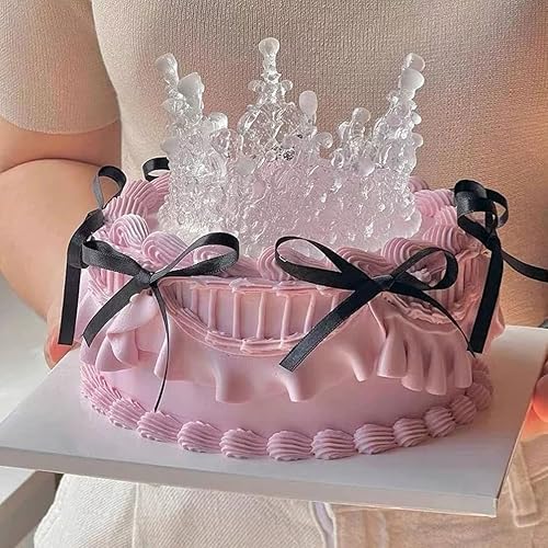 Miniatura 4 de Molde para decoración de pastel de corona, altura de 2.8 pulgadas, tiara de filigrana