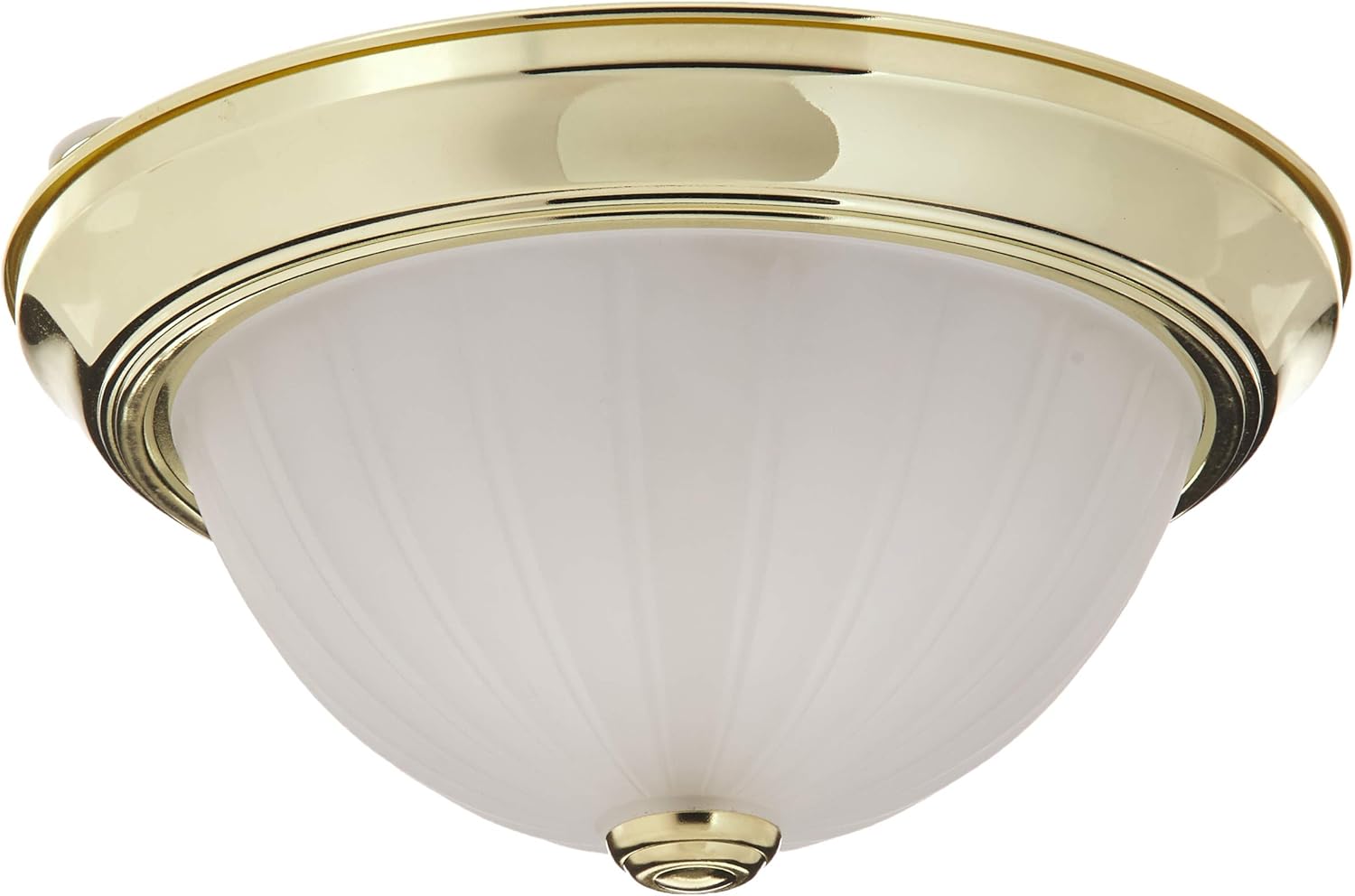 Nuvo Lighting 60/447 Two Light Flush Mount with Frosted Melon Glass, Brushed Nickel, 13-Inch