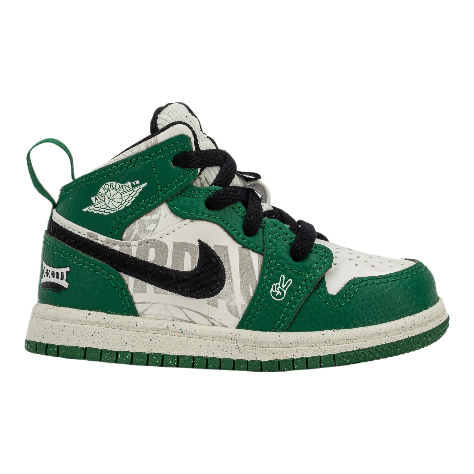 Air Jordan 1 Mid SE Infant Toddler Lifestyle Shoes (Green/White)