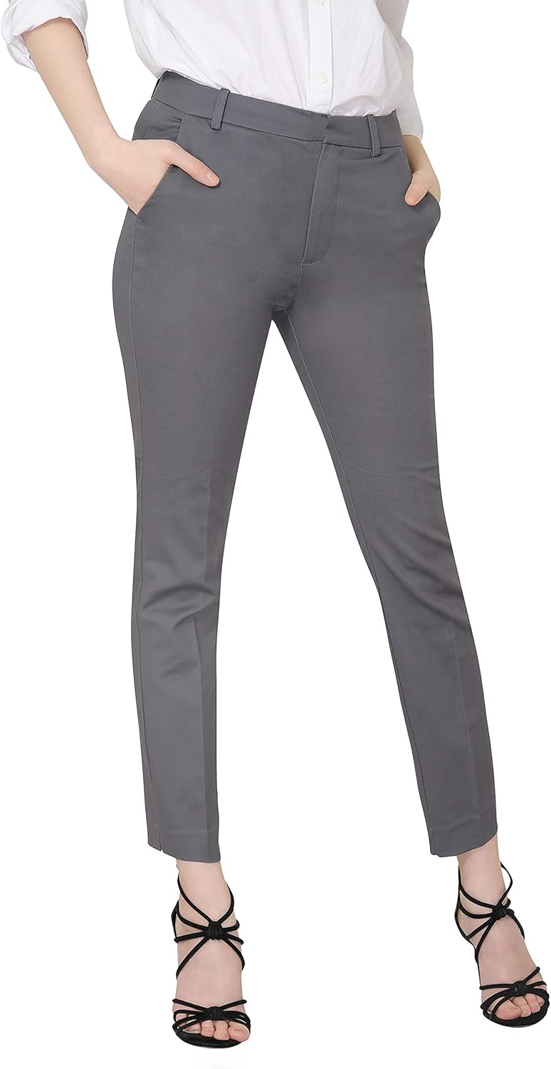 Marycrafts Women's Work Ankle Dress Pants Trousers Slacks - Image 3