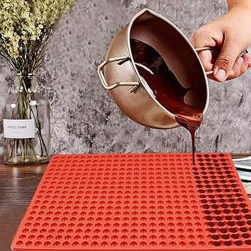 468-Cavity Mini Round Silicone Mold, Chocolate Drops Mold, Baking Mat,Dog Treats Pan Semi Sphere Gummy Candy Molds for Ganache Jelly Caramels Cookies Pet Treats Baking Mold