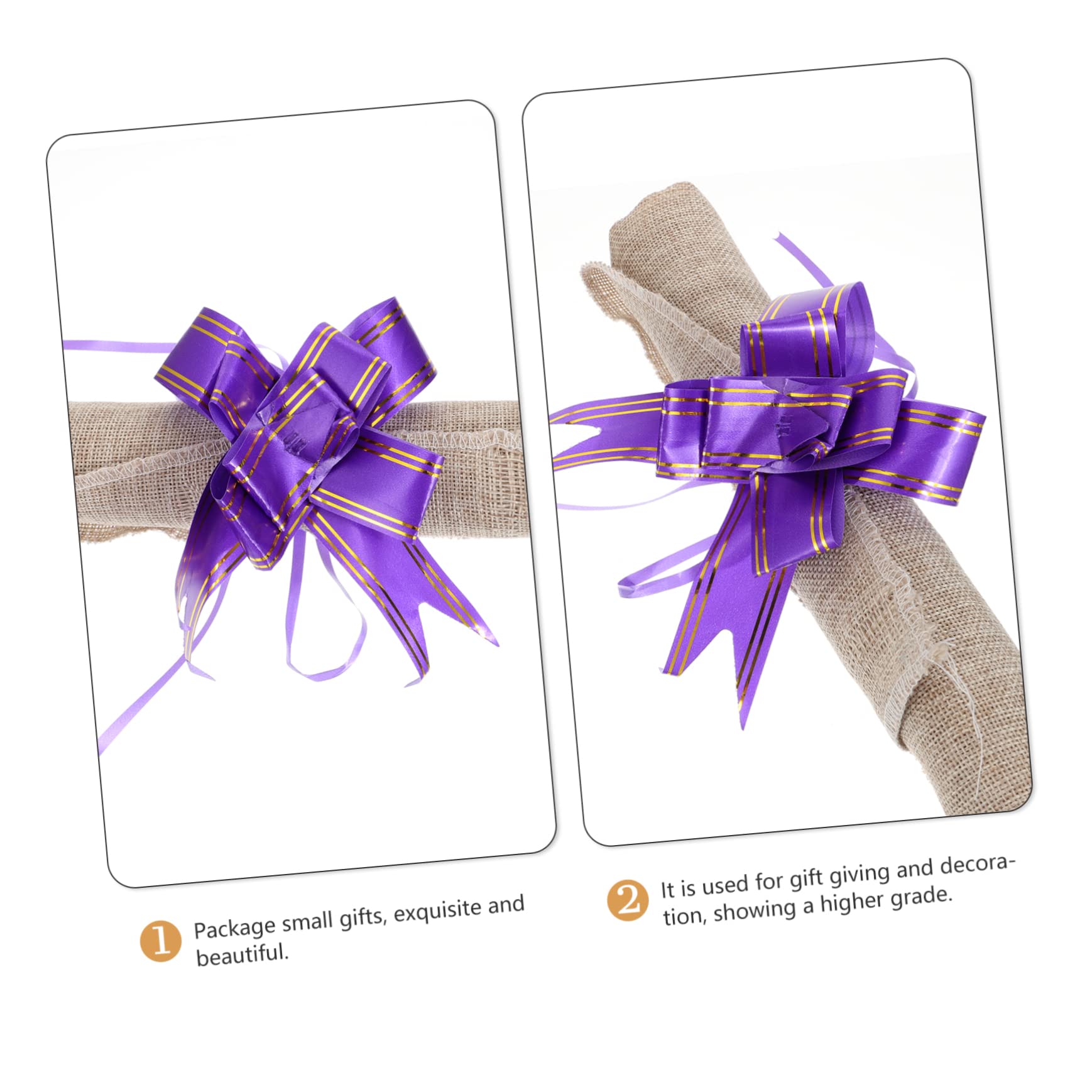SHERCHPRY 5 Set Fiocco Decorativo Per Auto Nuziale Fiocco Lucido Fiocco Di Carta Lucida 6 Pezzi*5