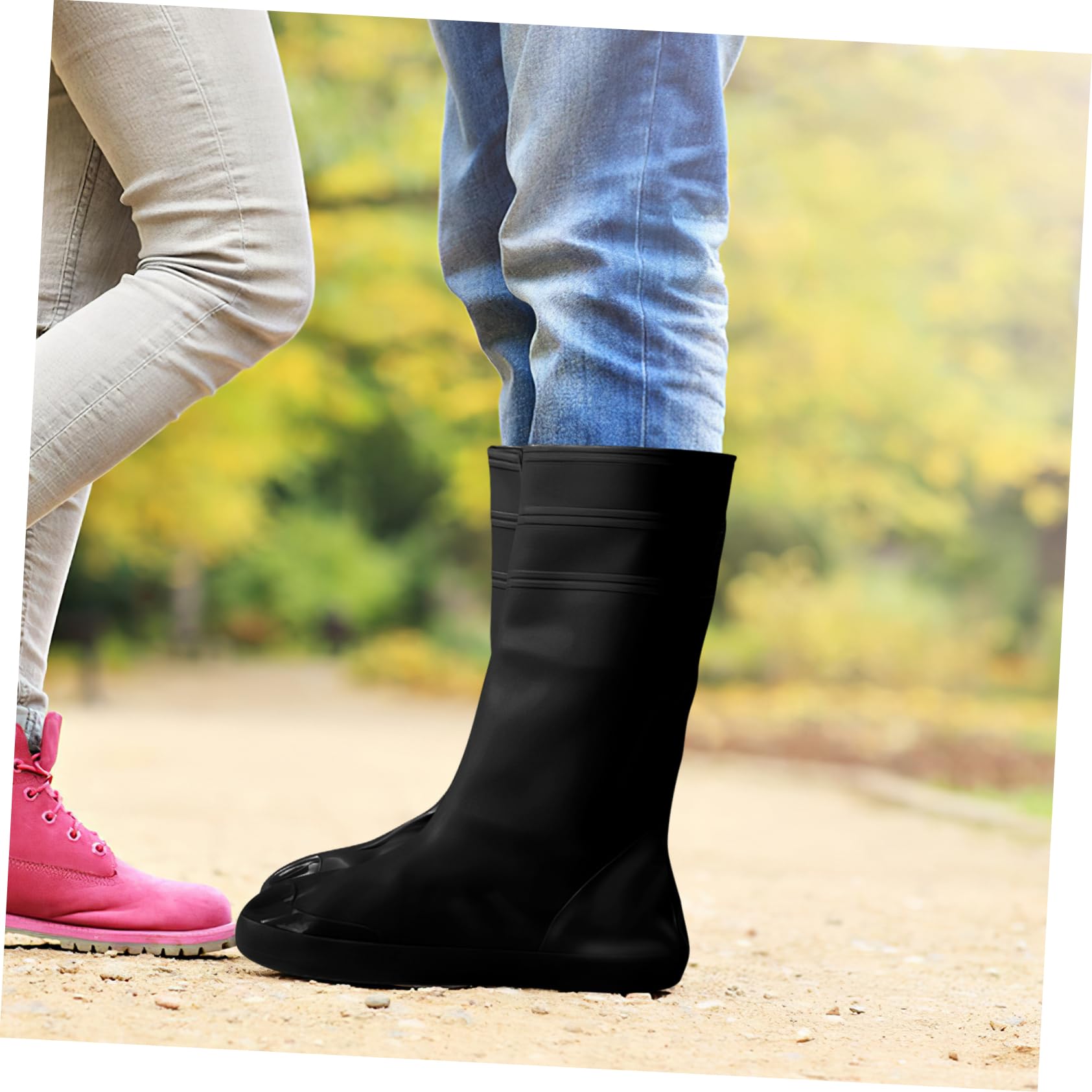 Healifty Shoe Cover for Rain Boots Reusable Hiking Shoe Covers for Men Women Anti-slip