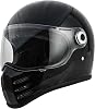 RIDEZ X Gloss Black Full Face Helmet Motorcycle Shield Neo Classic Glossy Black Large