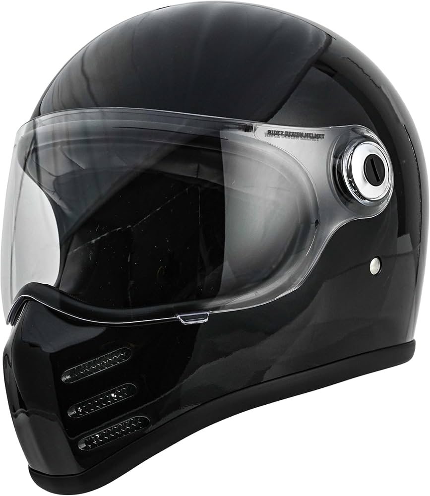 Amazon | RIDEZ X グロス ブラック フルフェイスヘルメット