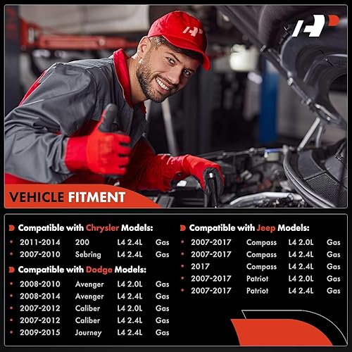 Miniatura 2 de A-Premium 4 agujeros 4 inyectores de combustible compatibles con Jeep Compass 2007-2017, Patriot 2007-2017 y Dodge Journey 2009-2015, Avenger