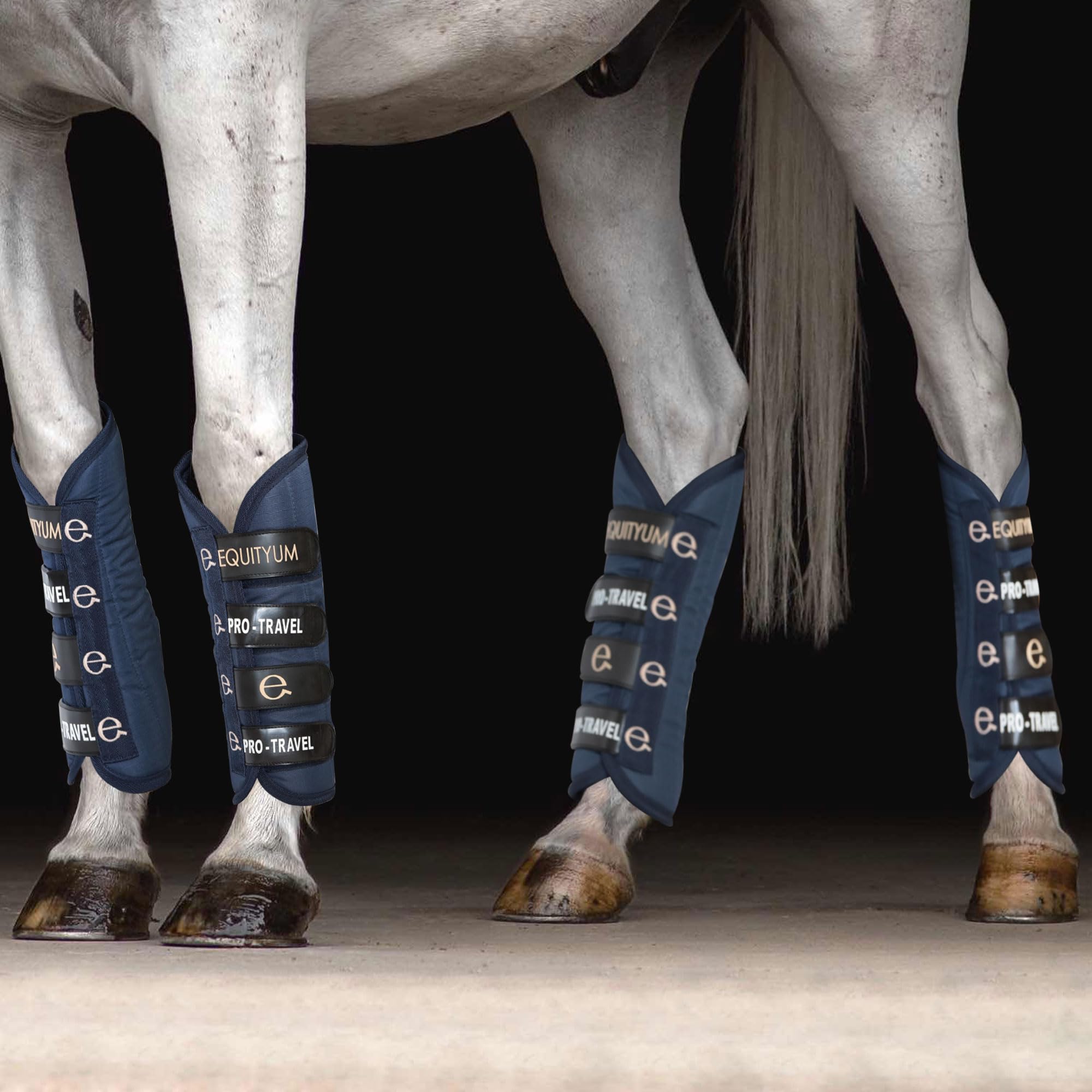 Equityum - Paragolpes de transporte para caballos, accesorios de alta calidad, equipos resistentes y transpirables para equitación, cómodos e ideales para propietarios de caballos (azul, cob)