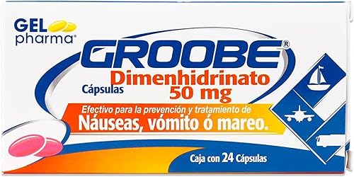 GROOBE Dimenhidrinato 50 mg Caja Con 24 Cápsulas