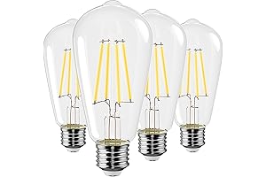Vintage Edison Light Bulbs 60 Watt Equivalent, 7W LED Non-Dimmable Filament Bulbs