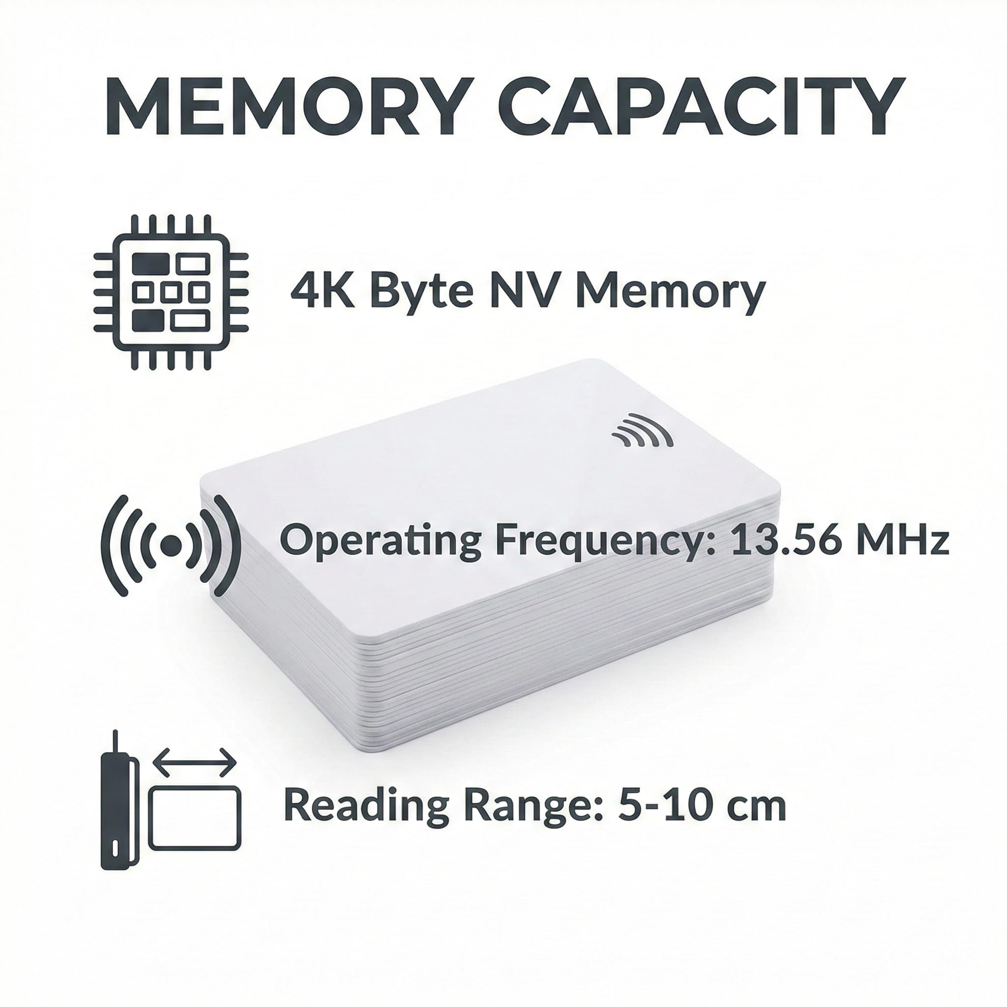 13,56 MHz Betriebsfrequenz RFID Karte EV1 4K Byte Speicher 7-Byte-UID Chipkarten (10)