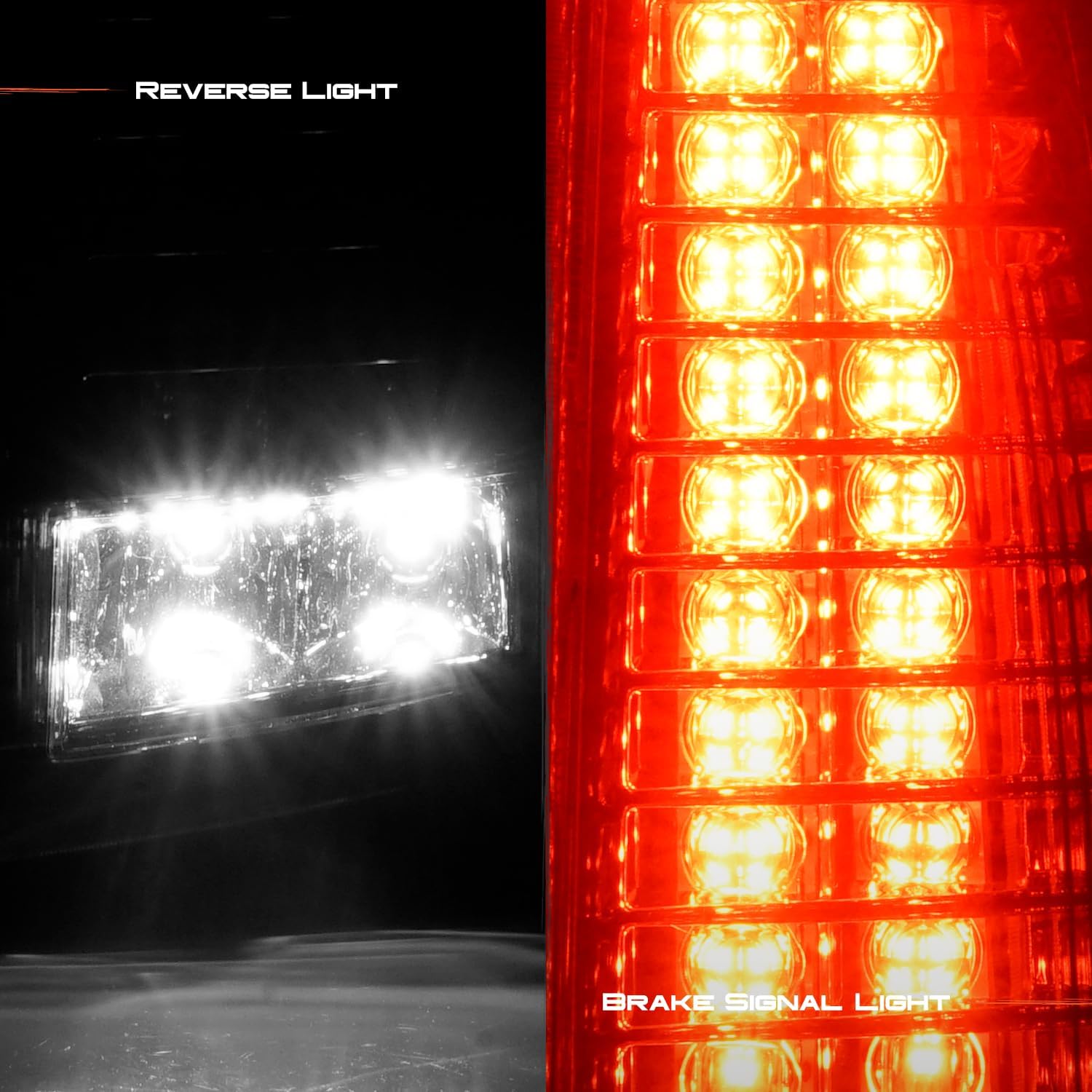AKKON - Fits 2008-2013 Cadillac CTS FULL LED Black Tail Lights Pair Driver+Passenger w/Running Reverse Lamp Sedan 4Door