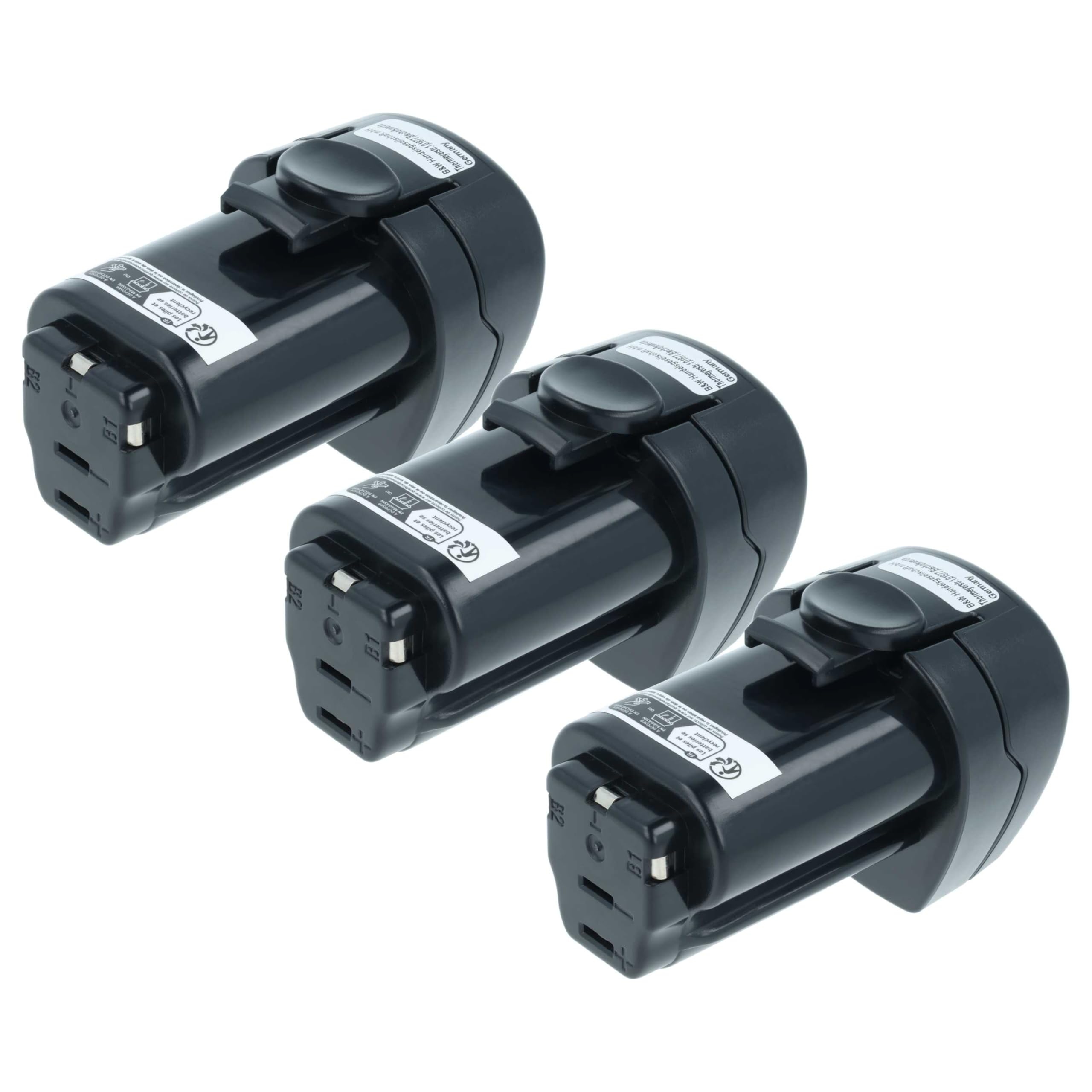 vhbw 3X batería Compatible con Metabo PowerMaxx BS Quick Basic