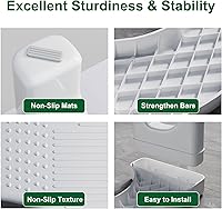 Vista 5 de Taburete de Inodoro, Taburete de Paso para Caca para el Baño, Taburete de Pies para Caca de Inodoro para Adultos, Banco de Sentadillas Portátil