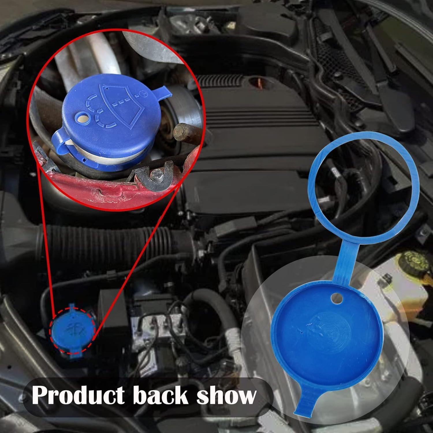 compatibility with Car Washer Bottle Cap - Plastic Screen Wash for 206, 408, 207 Models Suitable for Windscreen Bottlecap and Applications