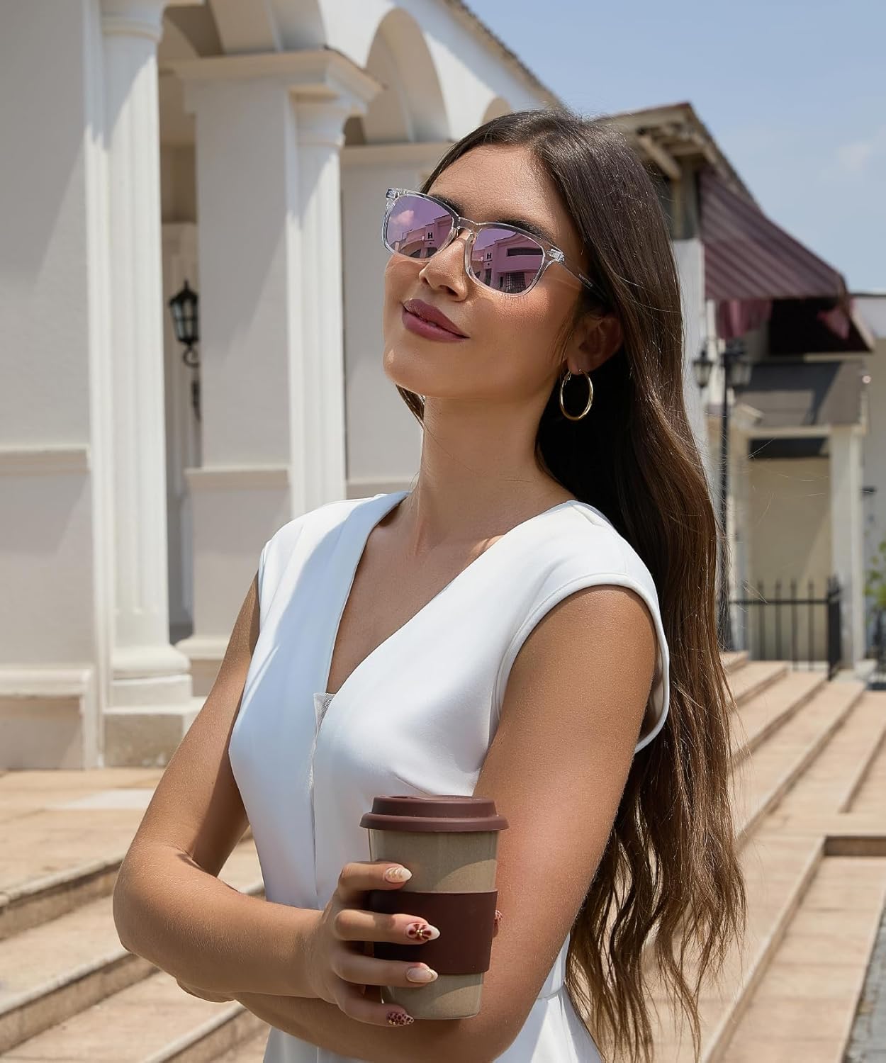 BEALER Polarized Sunglasses for Women Trendy Rectangle Sun Glasses Womens Classic Retro Shades UV400 Protection - Image 2