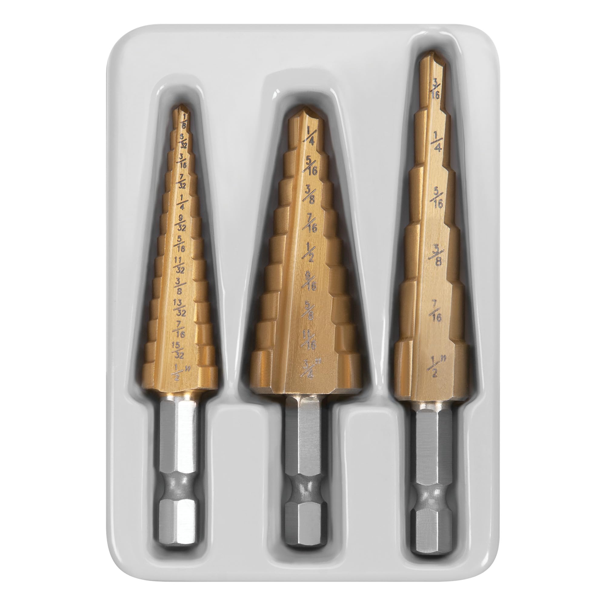 Performance Tool W9003 - Juego de brocas escalonadas (3 piezas)