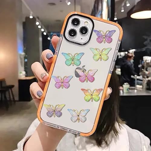 Miniatura 3 de 32 dijes de mariposa coloridos únicos con parte trasera plana, manualidades, resina de mariposa, joyería para hacer joyas, collares, aretes,