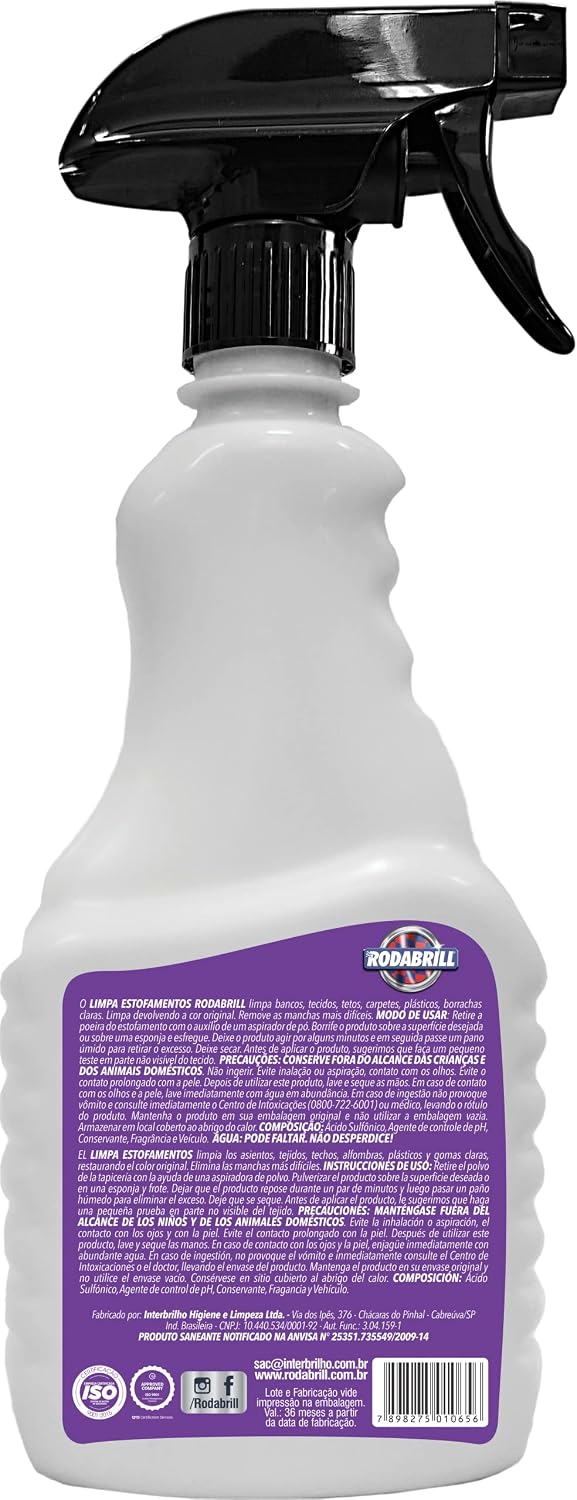 Rodabrill, Limpa Estofamentos, Multicor, 500 Ml