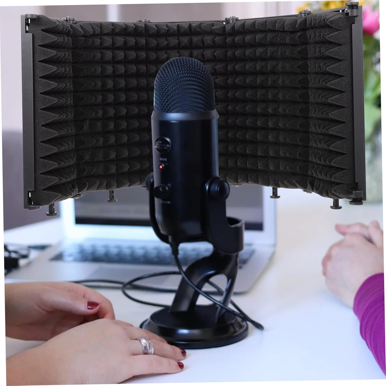 Denoise Cover for Mic Windscreen Accessories Abs Material Singing Pop Filter Desktop Stand