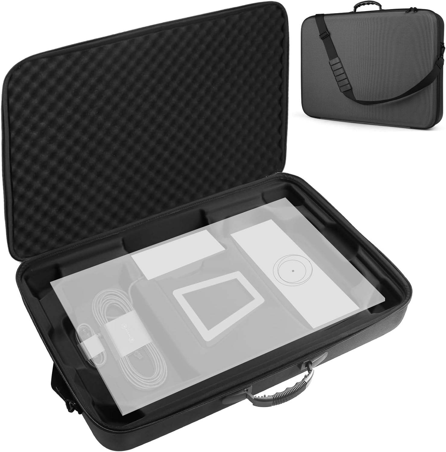 Starlink Gen 3 Case Starlink Standard Case for Travel, RV and Outdoor Protection Waterproof EVA Carrying Case for Starlink Gen 3 Dust-Tight Crush-Resistant with Custom Internal Partitions Dark Grey