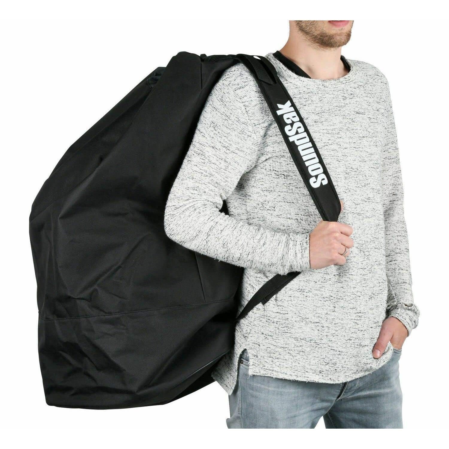 Vonyx SoundSak – Bolsa de transporte universal para altavoces hasta 15 pulgadas resistente al agua con correa al hombro y asa cosida ideal para DJ músicos eventos sonido portátil