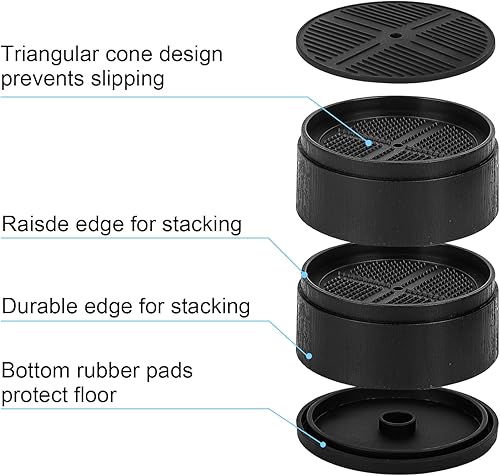 Miniatura 3 de SUHAUS Elevadores redondos para muebles 8 piezas elevadores de cama ajustables altura de elevación de 1 pulgada 2 pulgadas 3 pulgadas o 4 pulgadas