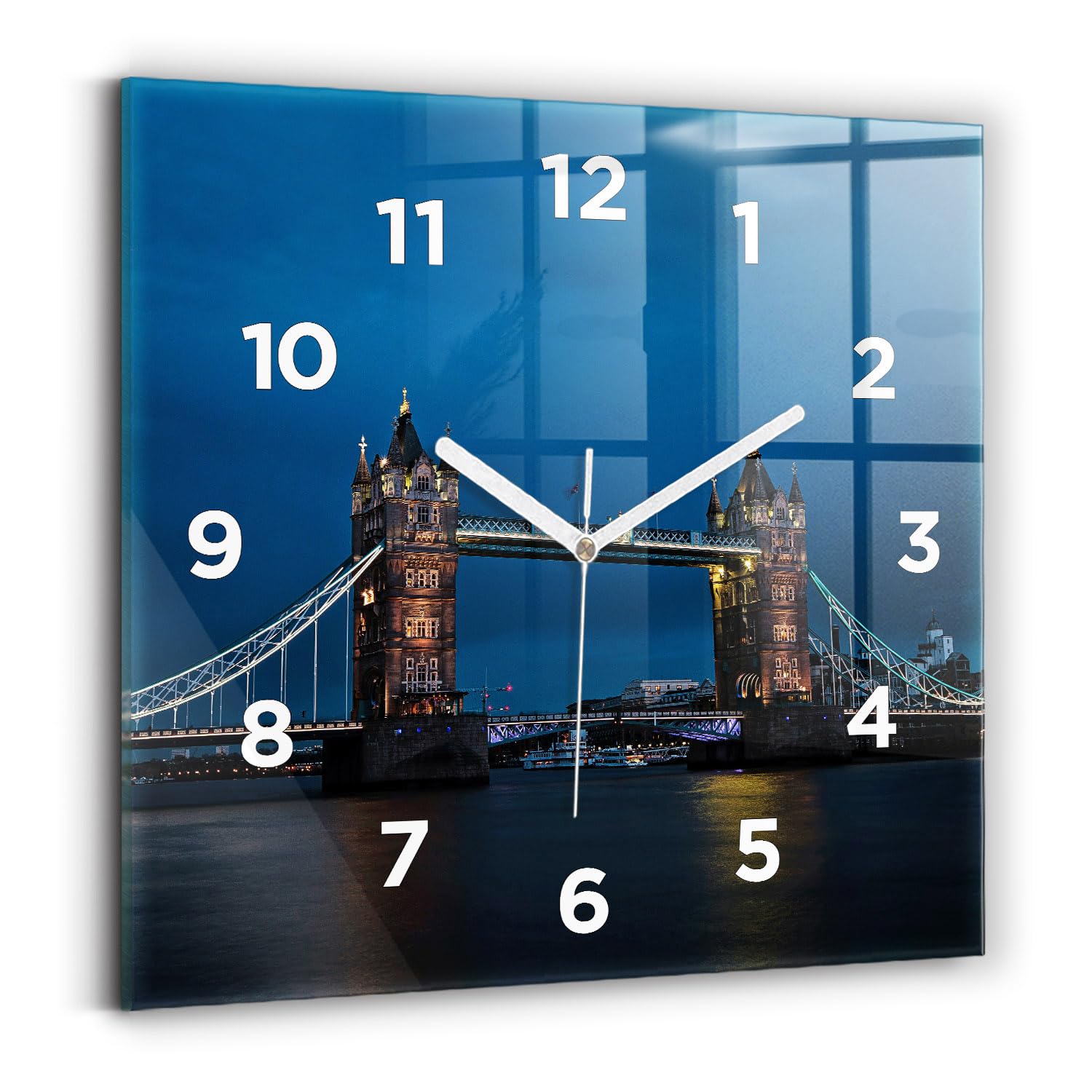 Horloge murale Tower Bridge London pour une ambiance loft urbain nocturne
