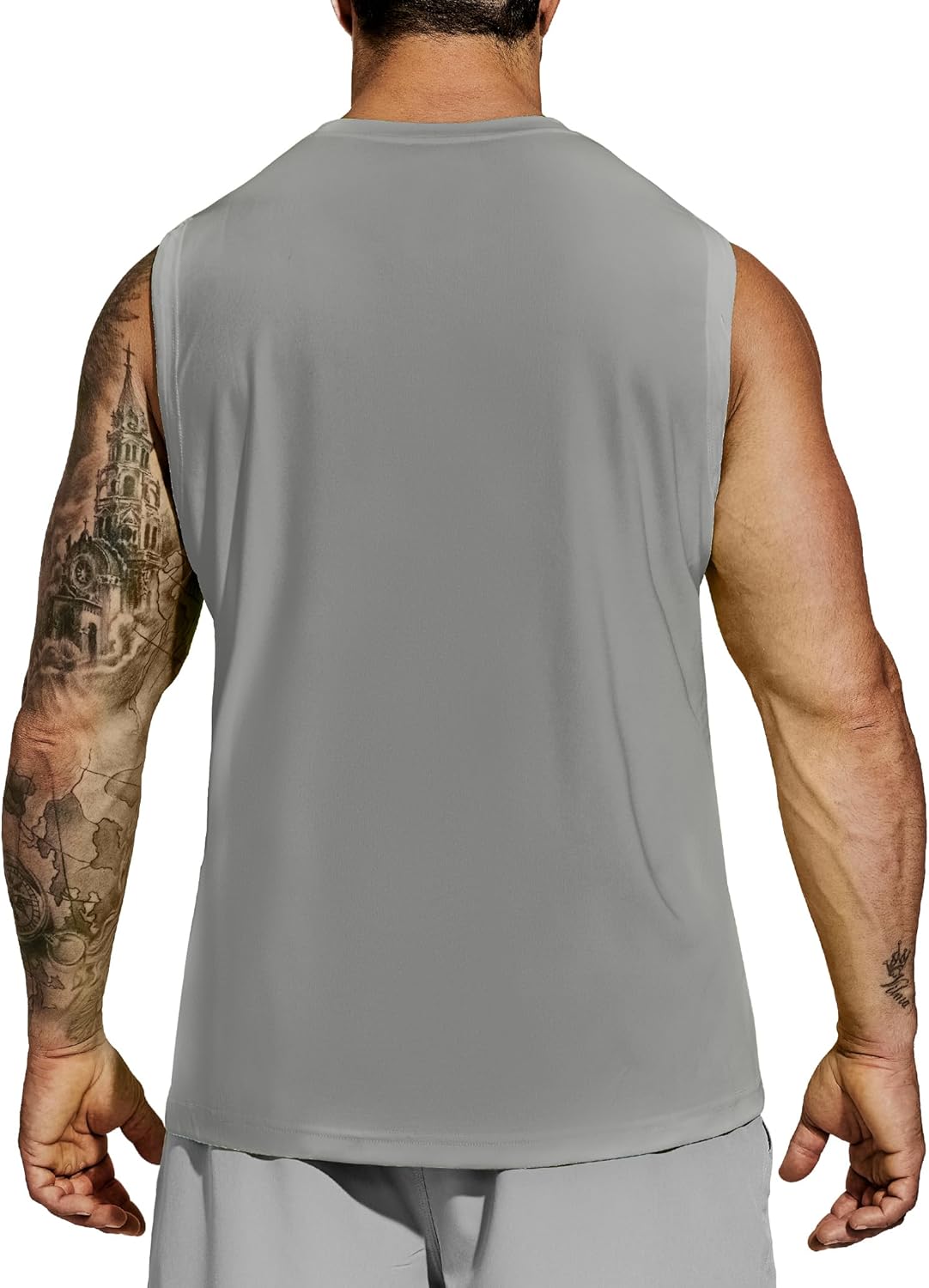 MIER Mens Workout Tank Tops Quick Dry Sleeveless UPF 50+ Muscle Tee Shirts for Athletic Gym Running Swim Beach Training - Image 2