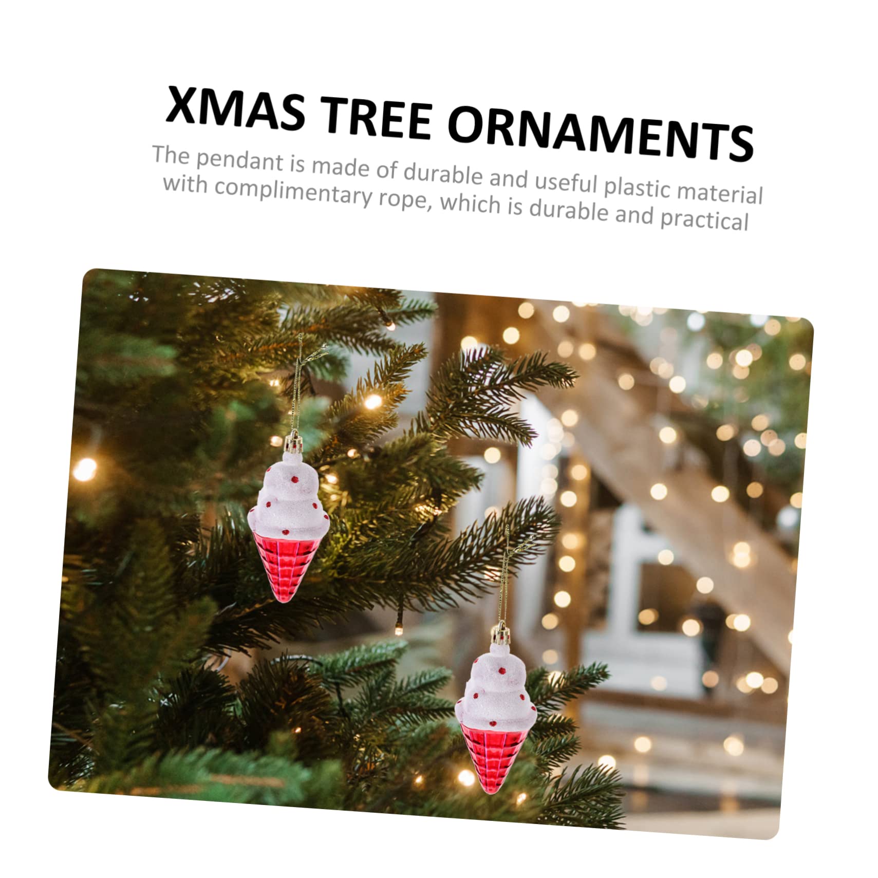 Alipis 18 Pollici Ciondolo gelato ornamento appeso a forma di stella di Babbo Natale decorazioni da appendere all'albero di Natale decorazioni natalizie pendenti natalizi Decori sospesi