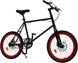 Bici Bambini 20 Pollici Mountain Bike - 6 Marce, Freni A Disco, Verde E Rosso