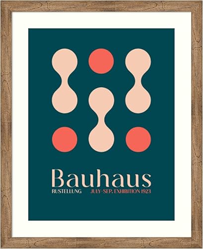 Miniatura 29 de Amanti Art Framed Wall Art Print 21x17 Bauhaus Blue Clubs by Emel Tunaboylu, Abstract Wall Art, Mid Century Modern Decor, Small Poster Painting