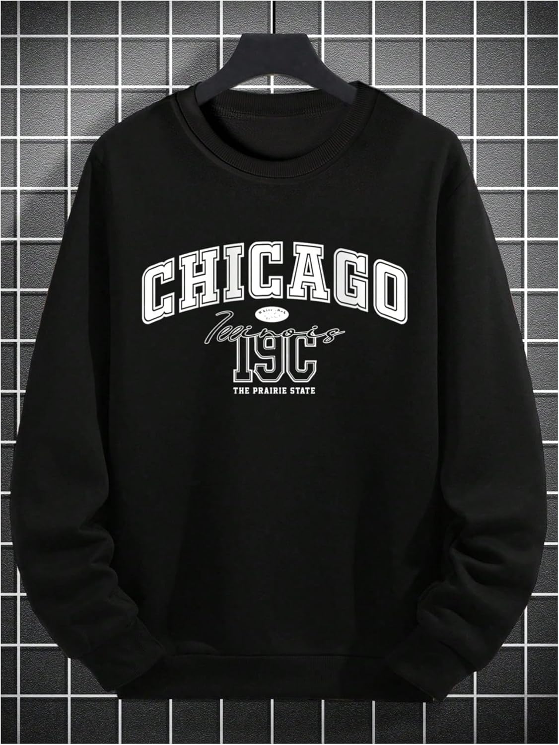 Floerns Men's Long Sleeve Sweatshirts Letter Graphic Crew Neck Oversized Pullover - Image 3