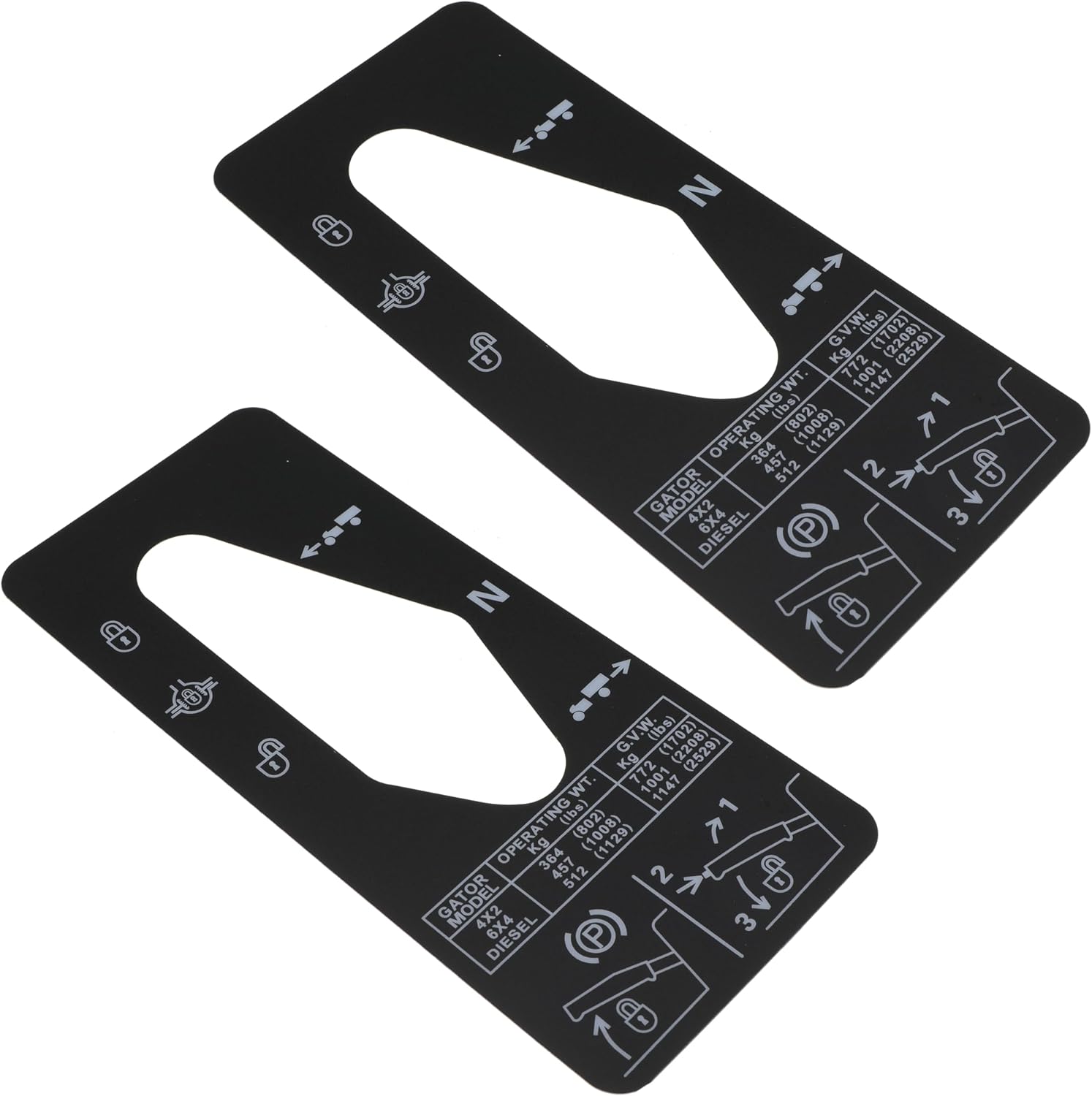 Shift Quadrant Label Replace M127539 for John Deere 6X4 4X2 6X4 Diesel Gator Utility Vehicle (1PCS)