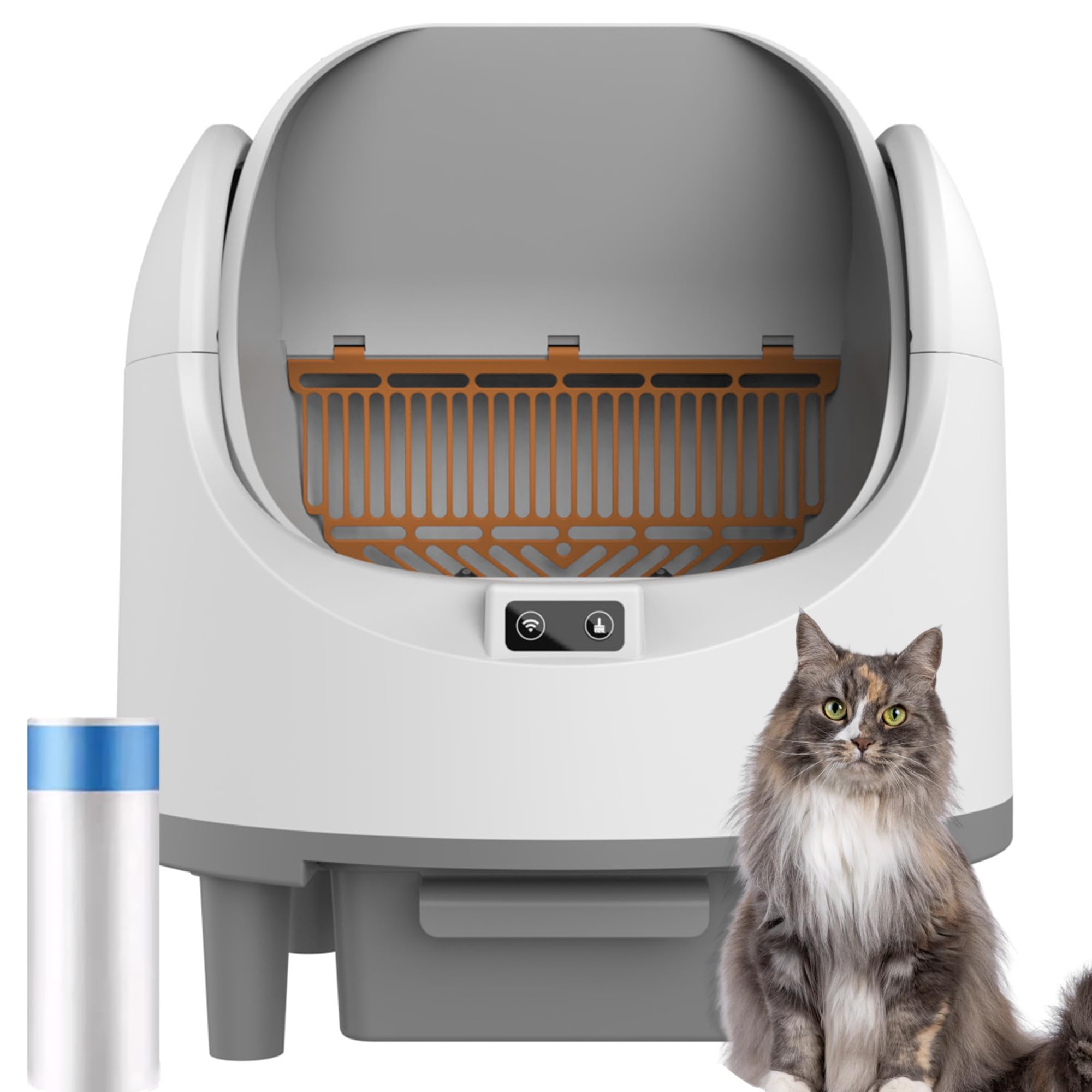 Lettiera Gatto Autopulente, Cassetta Arena Automatica - 68L Capacità XXL, Controllo delle Applicazioni, Lettiera Autopulente per Gatti, Grande e Aperta con Funzione Deodorare, Adatto per Più Gatti