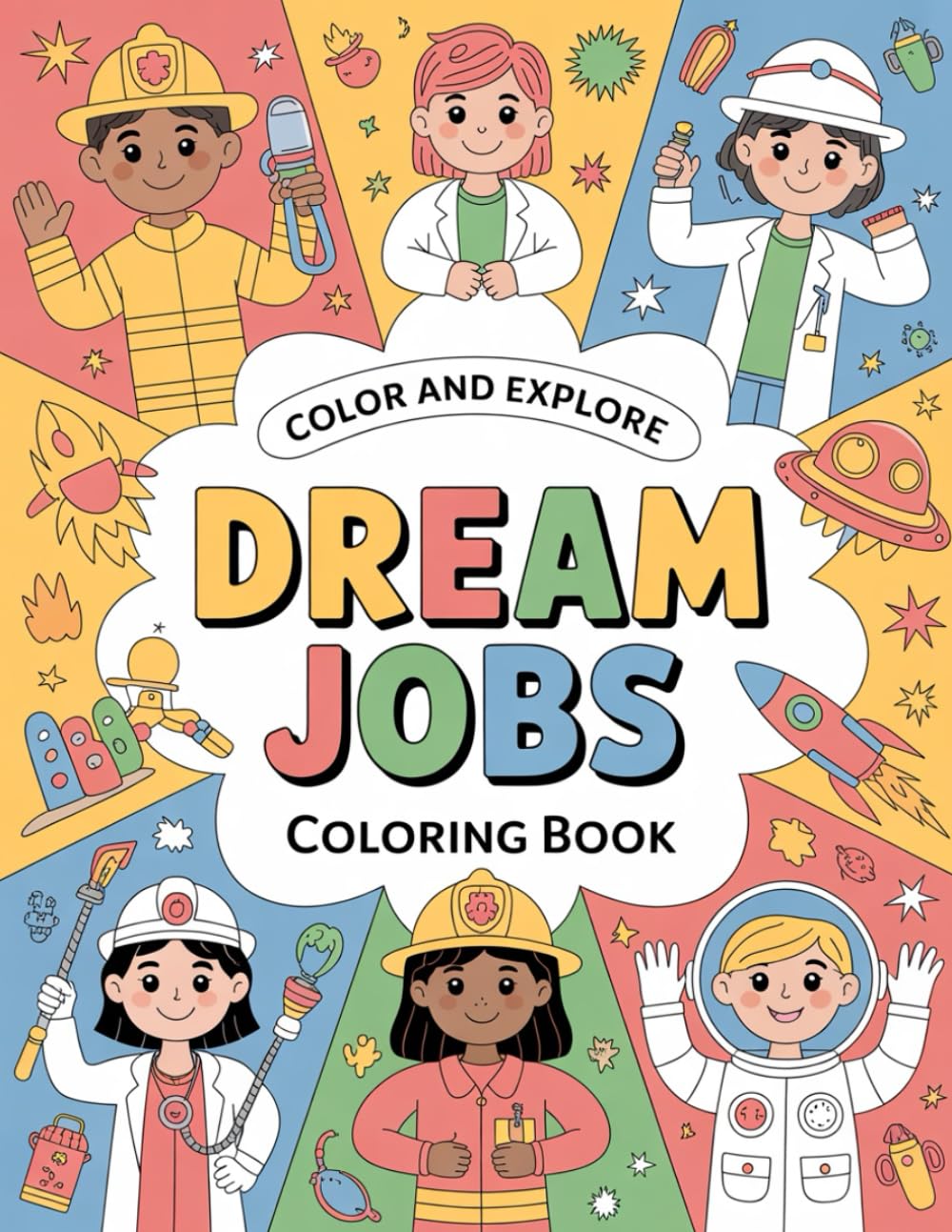 All About Jobs: A Kids’ Coloring Book of Occupations